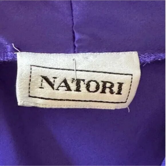 Natori Women's Plume Kimono with Lace Detail Robe Purple Size Medium - Picture 8 of 9